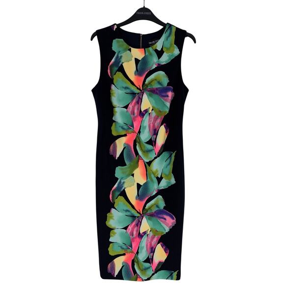 NEW Frank Lyman Black Navy Sheath Dress Floral Pattern Sleeveless Sz 6 NWT - Picture 1 of 10